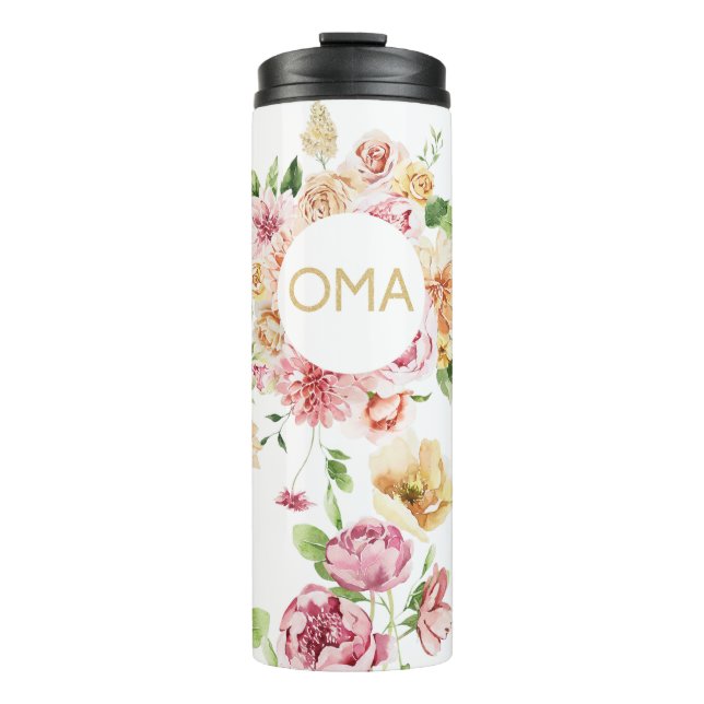 Garrafa Térmica Floral Oma Gift Tumbler (Frente)