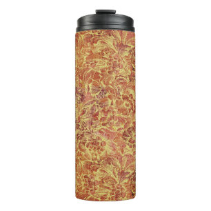 Garrafa Térmica Floral Ornamental com Textura - Visual Antigo