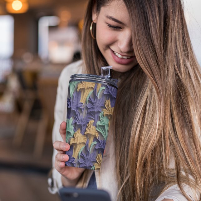 GARRAFA TÉRMICA FLORAL RÚPIDO 3D (colorful 3D Iris Tumbler)