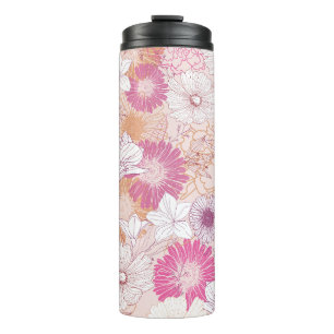 Garrafa Térmica Floral Sem Costura