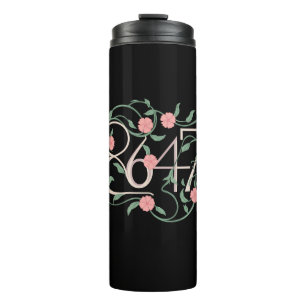 Garrafa Térmica Floral Sutil Anti Trump 8647 86 47 Boho