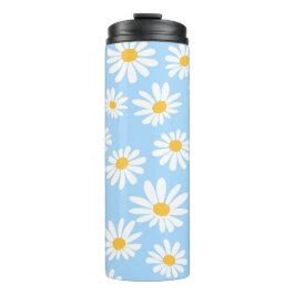 Garrafa Térmica Floral thermal mug, daisy flowers 