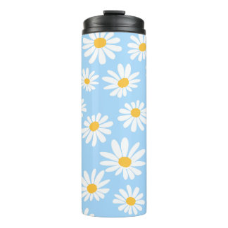 Garrafa Térmica Floral thermal mug, daisy flowers 