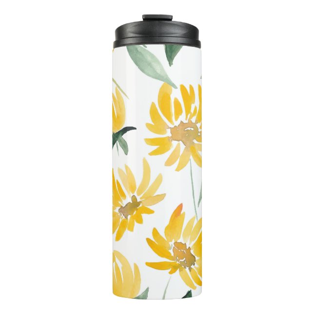 Garrafa Térmica Flores Amarelas Pão-de-Verão (Frente)