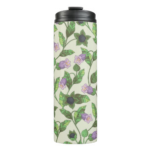 Garrafa Térmica Flores Belladonna: Ilustração Floral Vintage