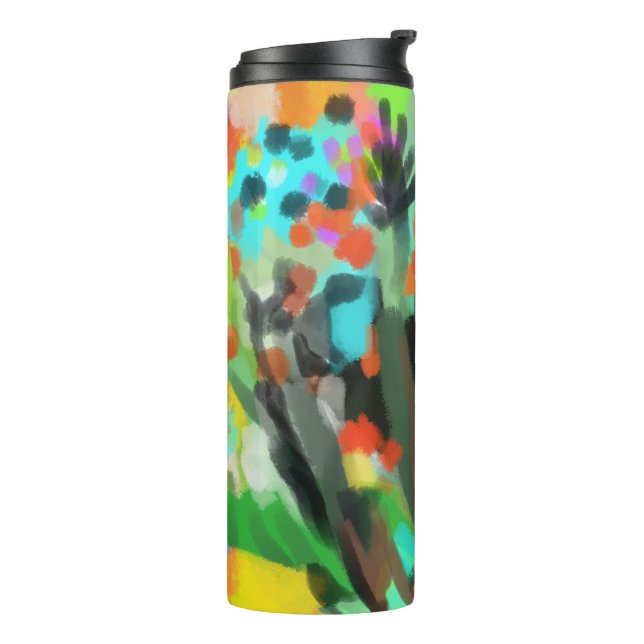 Garrafa Térmica Flores coloridas (Giro à esquerda)