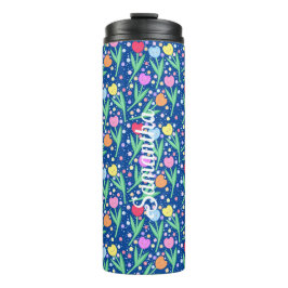 Garrafa Térmica Flores Coloridas