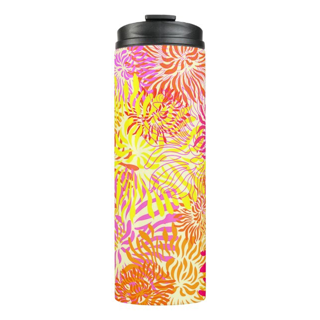 Garrafa Térmica Flores Coloridas da primavera (Frente)