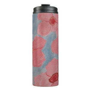 Garrafa Térmica Flores cor-de-rosa doce