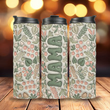 Flores de Boho Verde 3d Mama Inflada