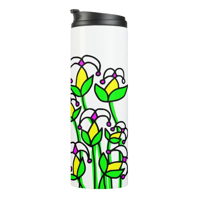 Garrafa Térmica Flores de primavera Whimsical 41 (Rotação à direita)