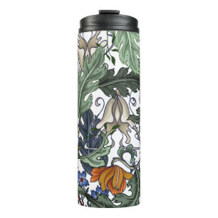 Garrafa Térmica Flores, deco de arte, moderno, sem costura.