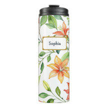 Flores em Aquarela Elegantes Bonitas Personalizada