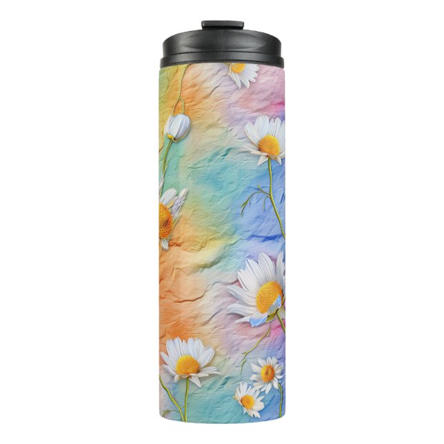 GARRAFA TÉRMICA FLORES PASTEL ABSTRATO DAISY (Frente)
