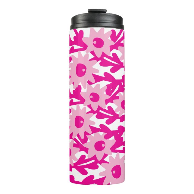 Garrafa Térmica flores rosa (Frente)