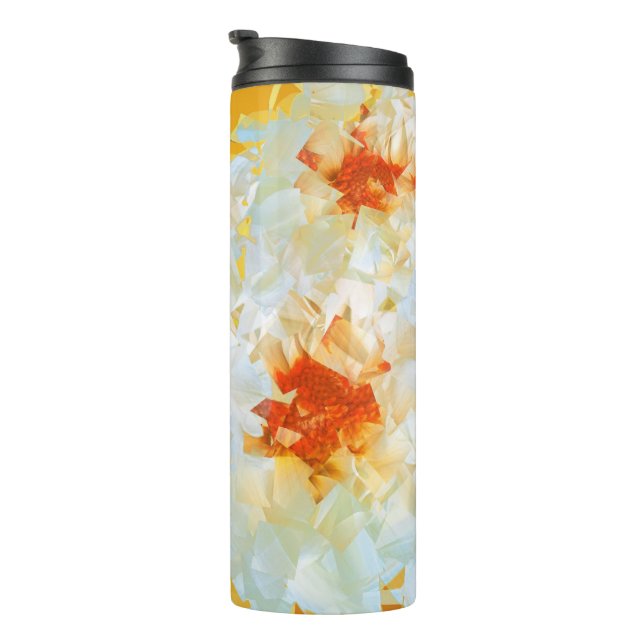 Garrafa Térmica Flores Térmicas Laranja Branco Cubist (Rotação à direita)