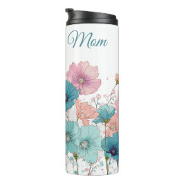 Garrafa Térmica Flores Vintage da Primavera para a Mamãe