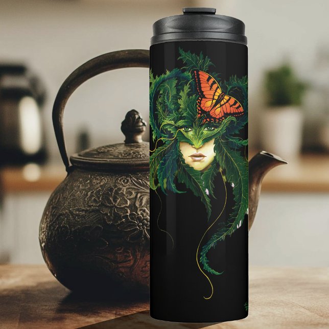 Garrafa Térmica Floresta Encantadora Dríade Mulher Borboleta Fanta (Criador carregado)