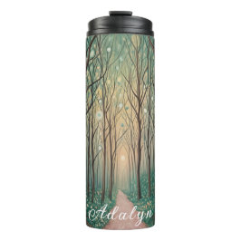 Garrafa Térmica Florestas Phantoms: Luzes Flutuantes na Madeira No