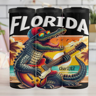 Garrafa Térmica Florida Rock: Alligator Guitar Sunset