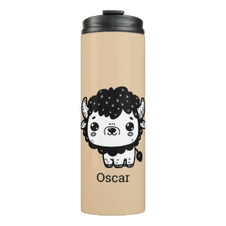 Garrafa Térmica Fluffy Bison Baby - Kawaii Fazenda Arte Animal