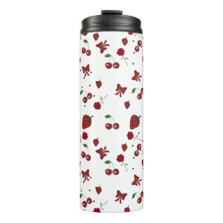 Garrafa Térmica fofo vermelho e branco