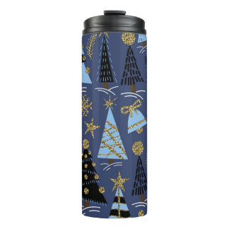 Garrafa Térmica Folha de Natal: Padrão de Vintage