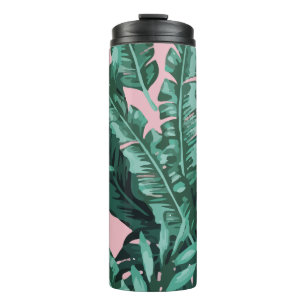 Garrafa Térmica Folhagem De Plantas Tropicais