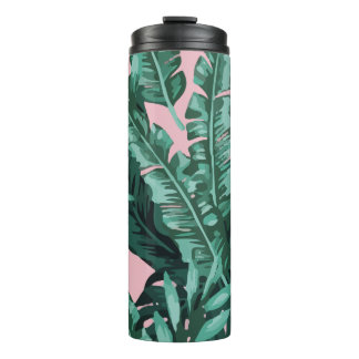 Garrafa Térmica Folhagem De Plantas Tropicais