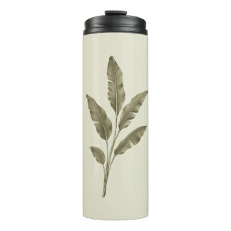 Garrafa Térmica Folhas de Banana Verde Antigo