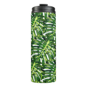 Garrafa Térmica Folhas de Monstera Tropicais