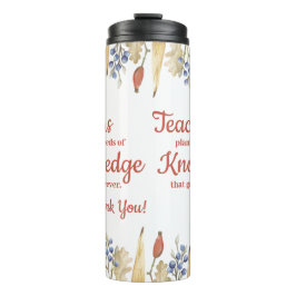 Garrafa Térmica Folhas de Professores Plantam Sementes do Conhecim