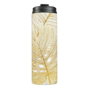 Garrafa Térmica Folhas tropicais de palma: padrão de colheita.