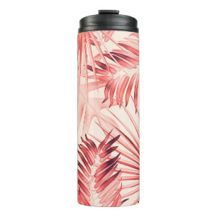 Garrafa Térmica Folhas Tropicais de Palma, Padrão Na moda Havaiano