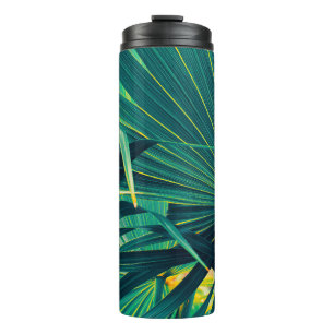 Garrafa Térmica Folhas tropicais de palmeira