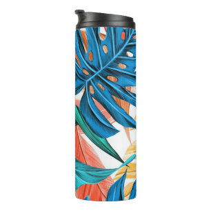 Garrafa Térmica Folhas tropicais exóticas