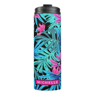 Garrafa Térmica Folhas Tropicais Personalizadas
