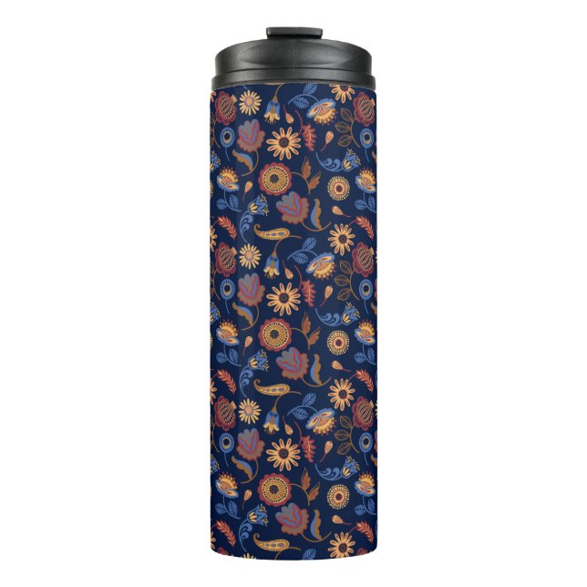 Garrafa Térmica Folk Rustic Floral (Frente)