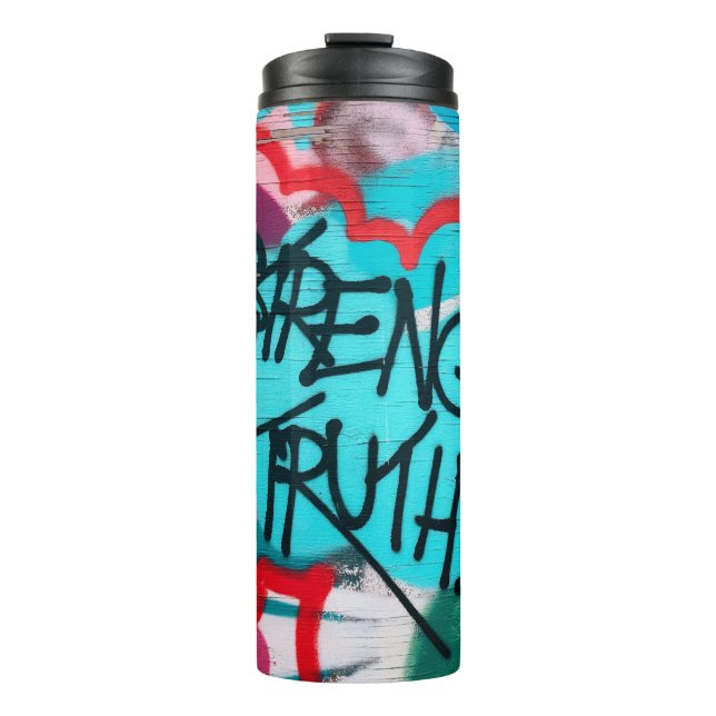 Garrafa Térmica Força No grafite Da Verdade (Frente)
