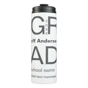 Garrafa Térmica Formando tipografia moderna graduação simples e mí