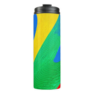 Garrafa Térmica Formas de Zigzag Coloridas