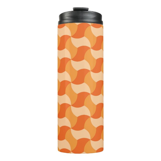Garrafa Térmica Formas geométricas de laranja: Azulejo Abstrato (Frente)