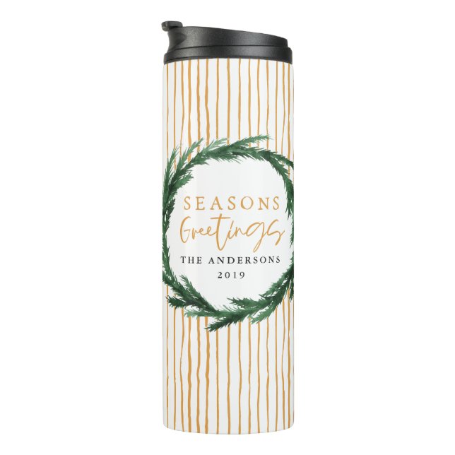 Garrafa Térmica Fosse aquosa + presente de natal de stripsia (Rotação à direita)