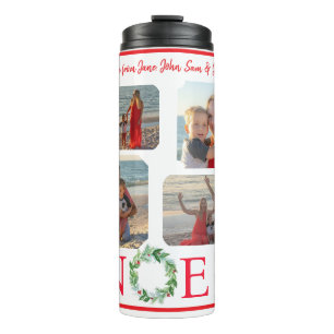 Garrafa Térmica FOTO Aquarela Feriado de Natal NOEL