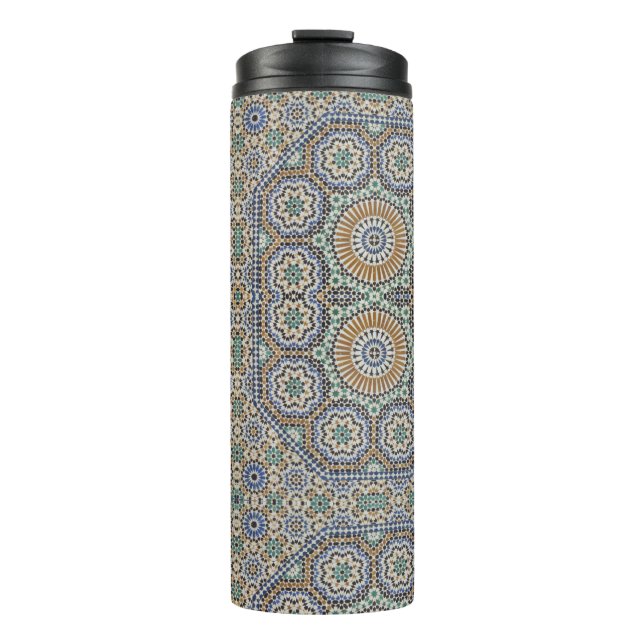 Garrafa Térmica Foto de mosaicos marroquinos - (Frente)