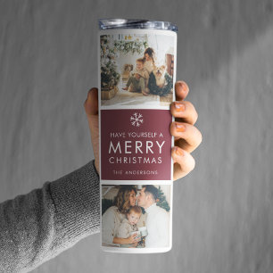 Garrafa Térmica Foto de Natal Personalizada
