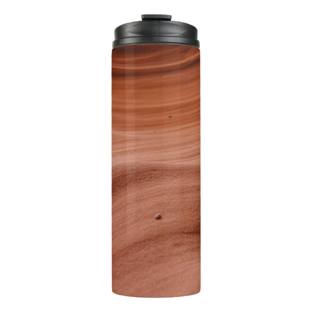 Garrafa Térmica Foto de paisagem de uma sobremesa de areia castanh (Frente)