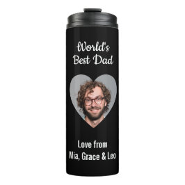 Garrafa Térmica Foto do Dia de os pais do coração do melhor Pai