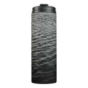 Garrafa Térmica Foto do mar em escala de cinza