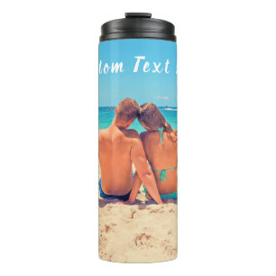 Garrafa Térmica Foto e texto personalizados - seu próprio Design 